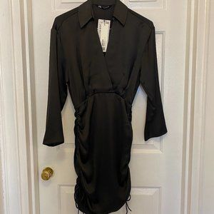 Zara Black Satin Effect Dress